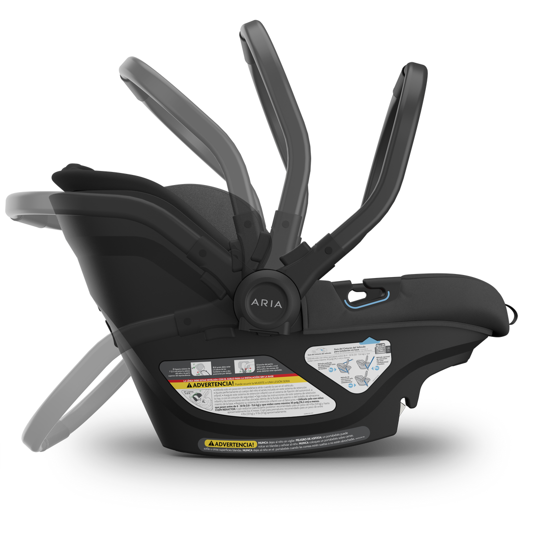 UPPAbaby Aria V2 Infant Car Seat and Base, Jake (Charcoal) - New (open box)