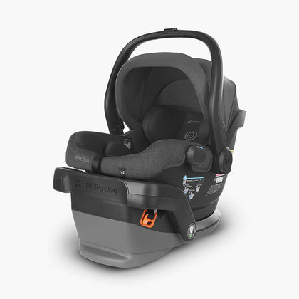 UPPAbaby Mesa V2 Infant Car Seat & Base - Greyson (Charcoal Mélange) (Open box - New)