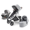 UPPAbaby Vista V2 Stroller -Stella (Grey Brushed mélange/Silver/Chestnut Leather) + MESA V2 Infant Car Seat - Stella (Grey)