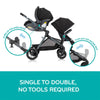 Evenflo Pivot Xpand Travel System with LiteMax Infant Car Seat - Sabino Grey (Open Box - New)