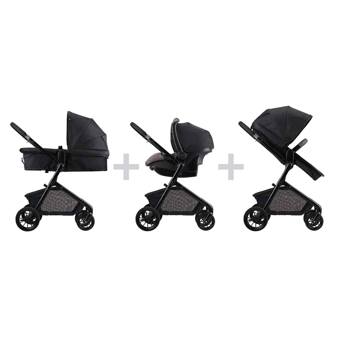Evenflo Pivot Modular Travel System with SafeMax Car Seat (Casual Gray)