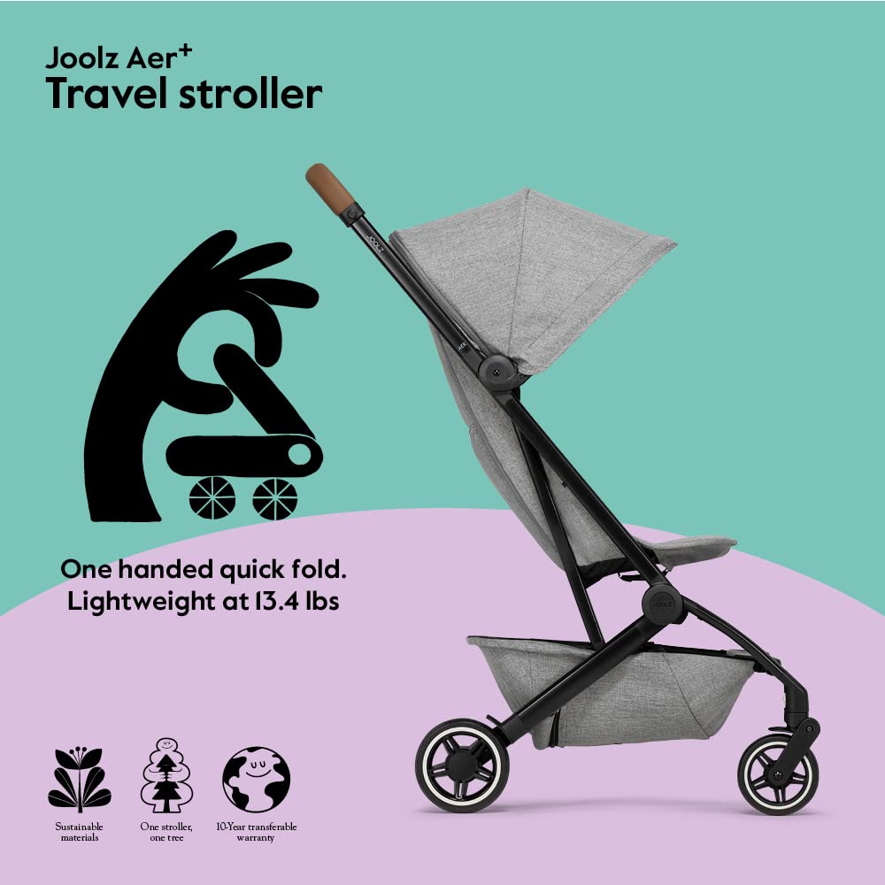 Joolz Aer+ Lightweight Compact Stroller - Delightful Grey