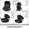 Evenflo GOLD Shyft DualRide Infant Car Seat and Stroller Combo w/ Carryall Storage - Moonstone Gray