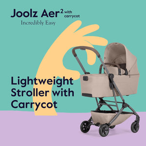 Joolz Aer2 Foldable Bassinet - Sandy Taupe