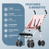 Coche XL Lightweight Special Needs Stroller/Transport Chair, Pink