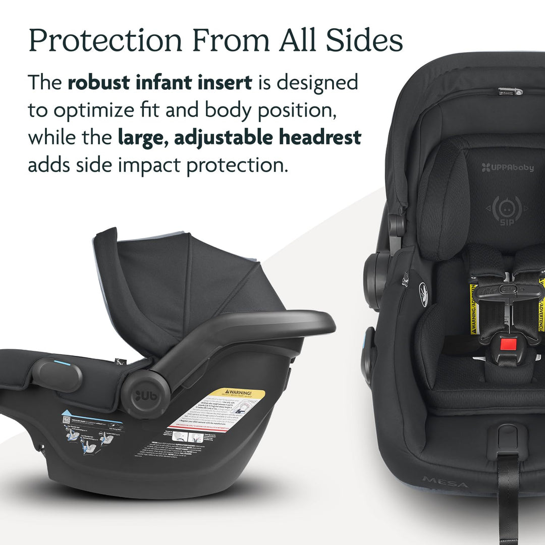 UPPAbaby Vista V2 + Mesa V2 Travel System, Anthony/Jake (White &amp; Grey Chenille/Charcoal Black)