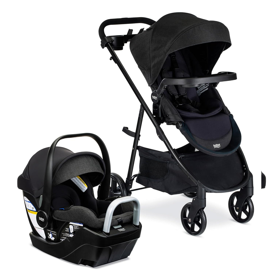 Britax Willow Brook S+ Travel System with Alpine Anti-Rebound Base - Raven Black