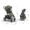 UPPAbaby Cruz V3 Stroller - Evelyn (Meadow Green / Graphite Frame / Chestnut Leather)