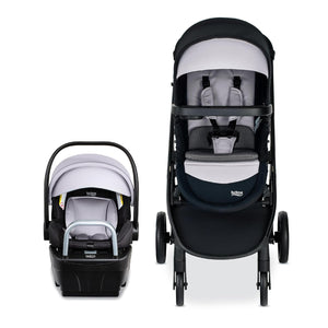 Britax Willow Brook S+ Travel System with Alpine Anti-Rebound Base - Glacier Onyx