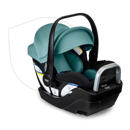 Britax Willow S Infant Car Seat with Alpine Anti-Rebound Base - Jade Onyx