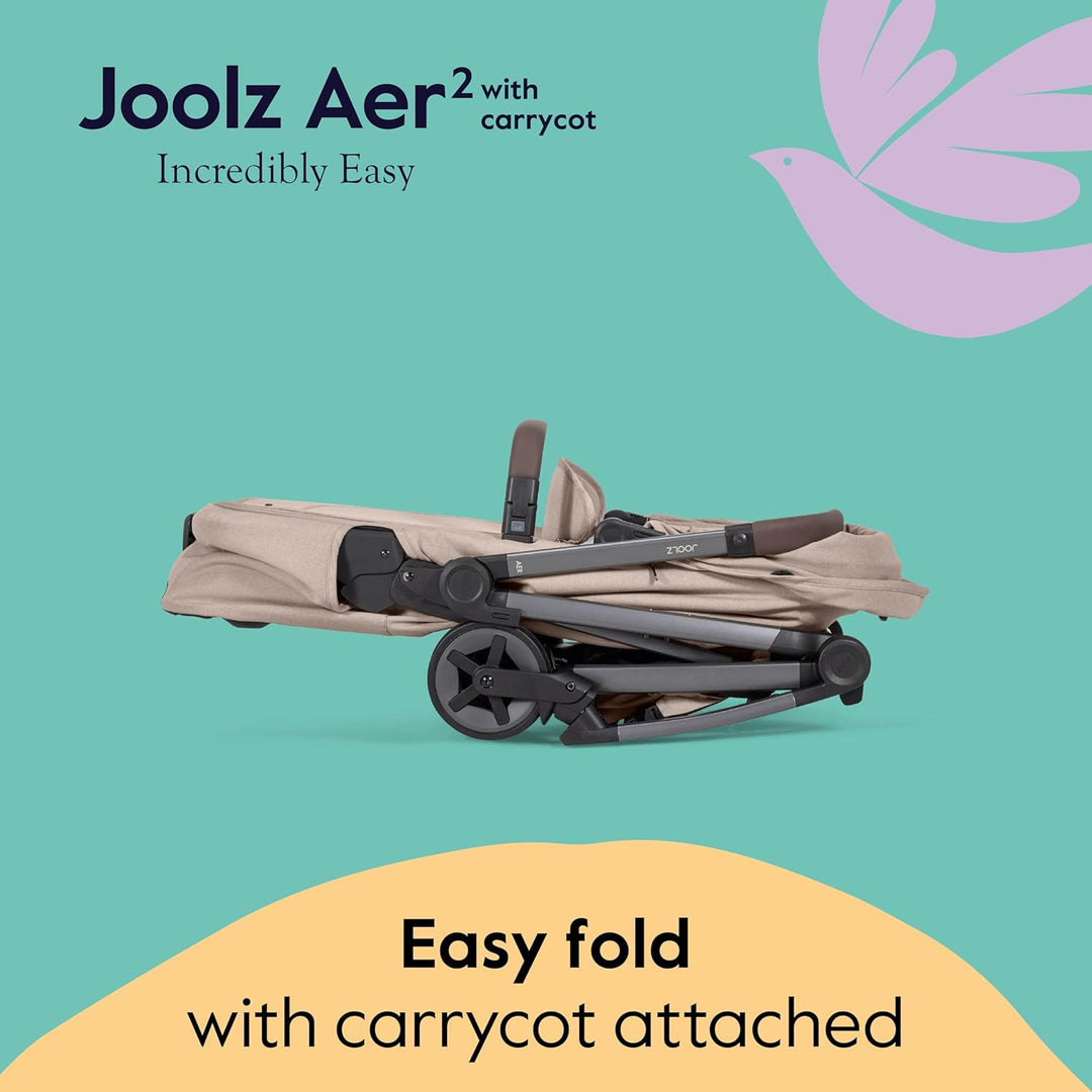 Joolz Aer2 Foldable Cot - Sandy Taupe