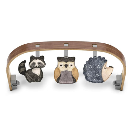 UPPAbaby Mira Bouncer Toy Bar - Forest Fun (Grey / Walnut Wood)