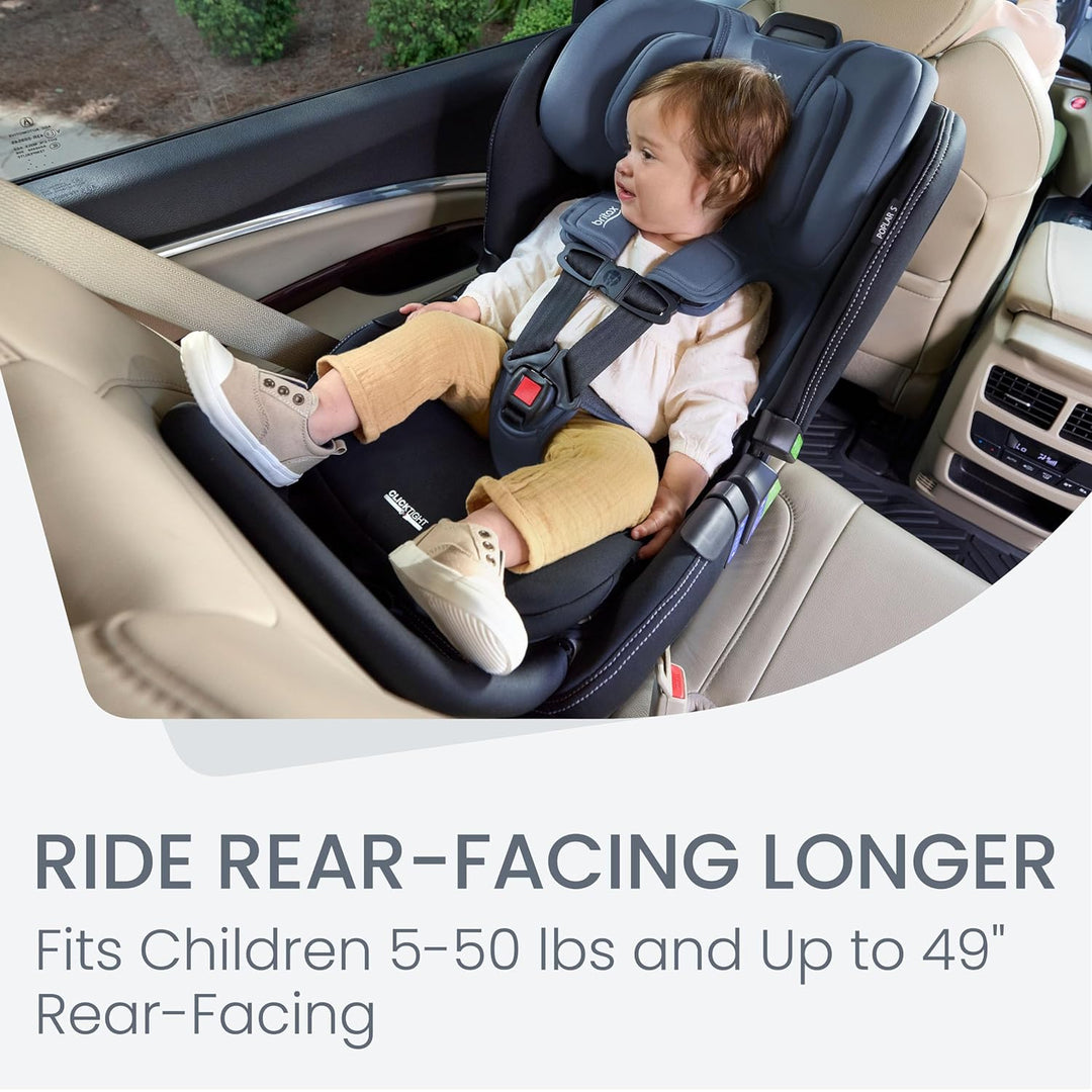 Britax Poplar S Narrow Convertible Car Seat in Arctic Onyx - image 6