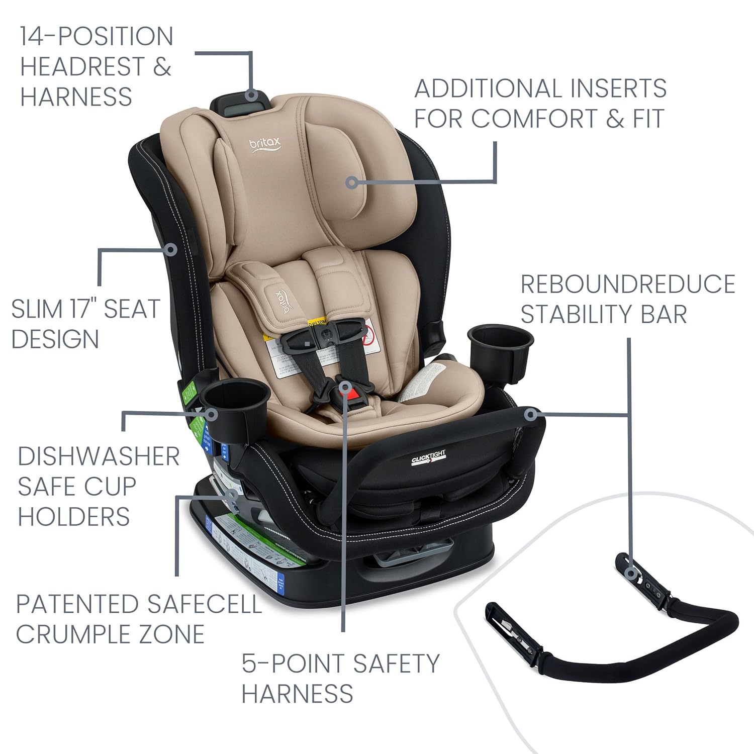 essentials britax car seat Poplar S Convertible Car Seat