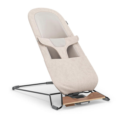 UPPAbaby Mira 2-in-1 Bouncer and Seat - Charlie (Sand Melange / Black Frame / Walnut Wood)