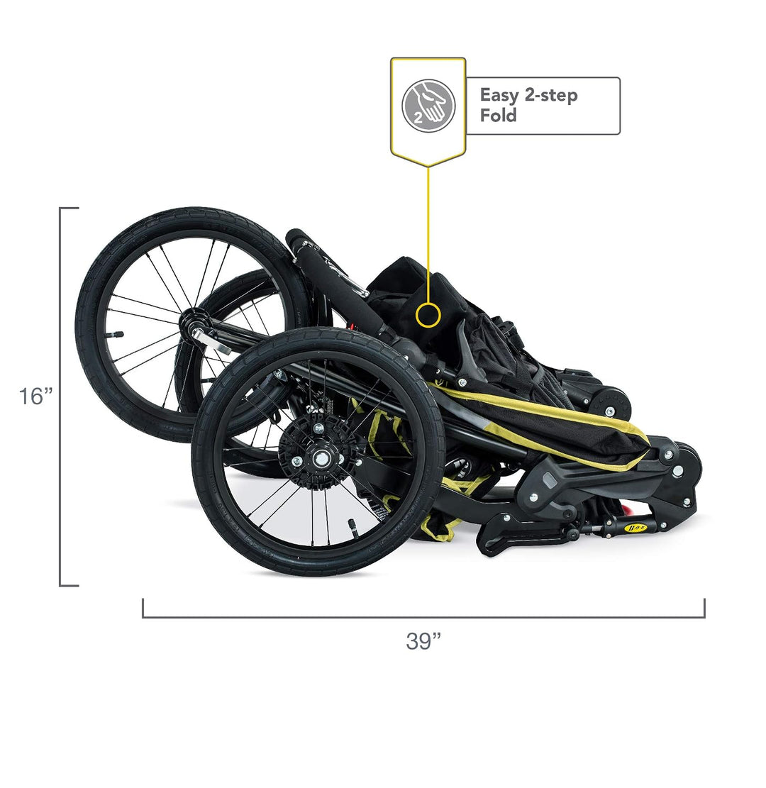 BOB Blaze Citron folded for storage, showing its two-step fold