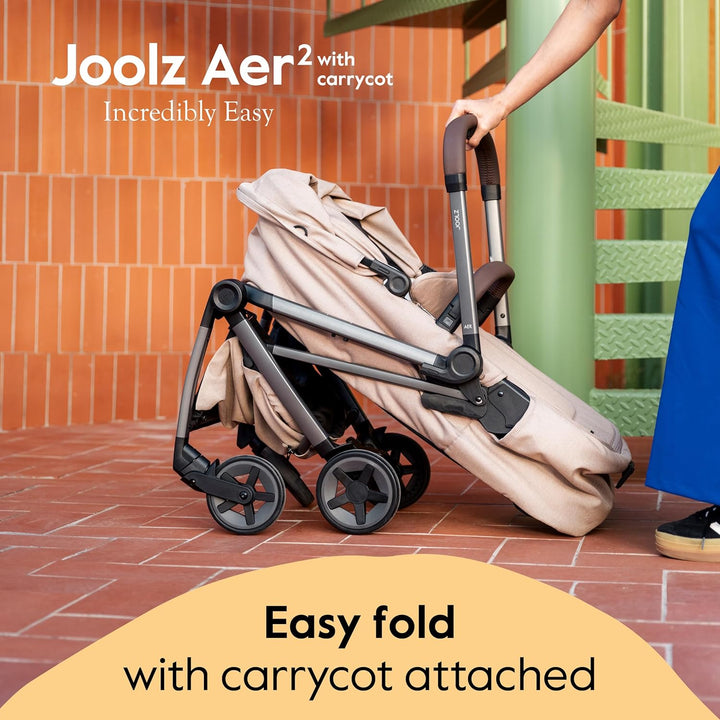 Joolz Aer2 Foldable Cot - Sandy Taupe