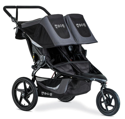 BOB Revolution Flex 3.0 Duallie Double Jogging Stroller - Graphite Black (Open box - New)