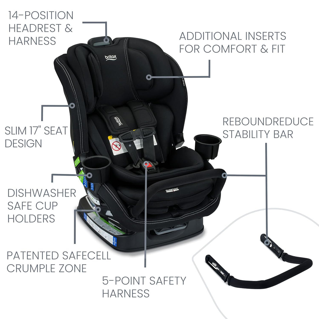 Britax Poplar S Narrow Convertible Car Seat in Onyx - image 2