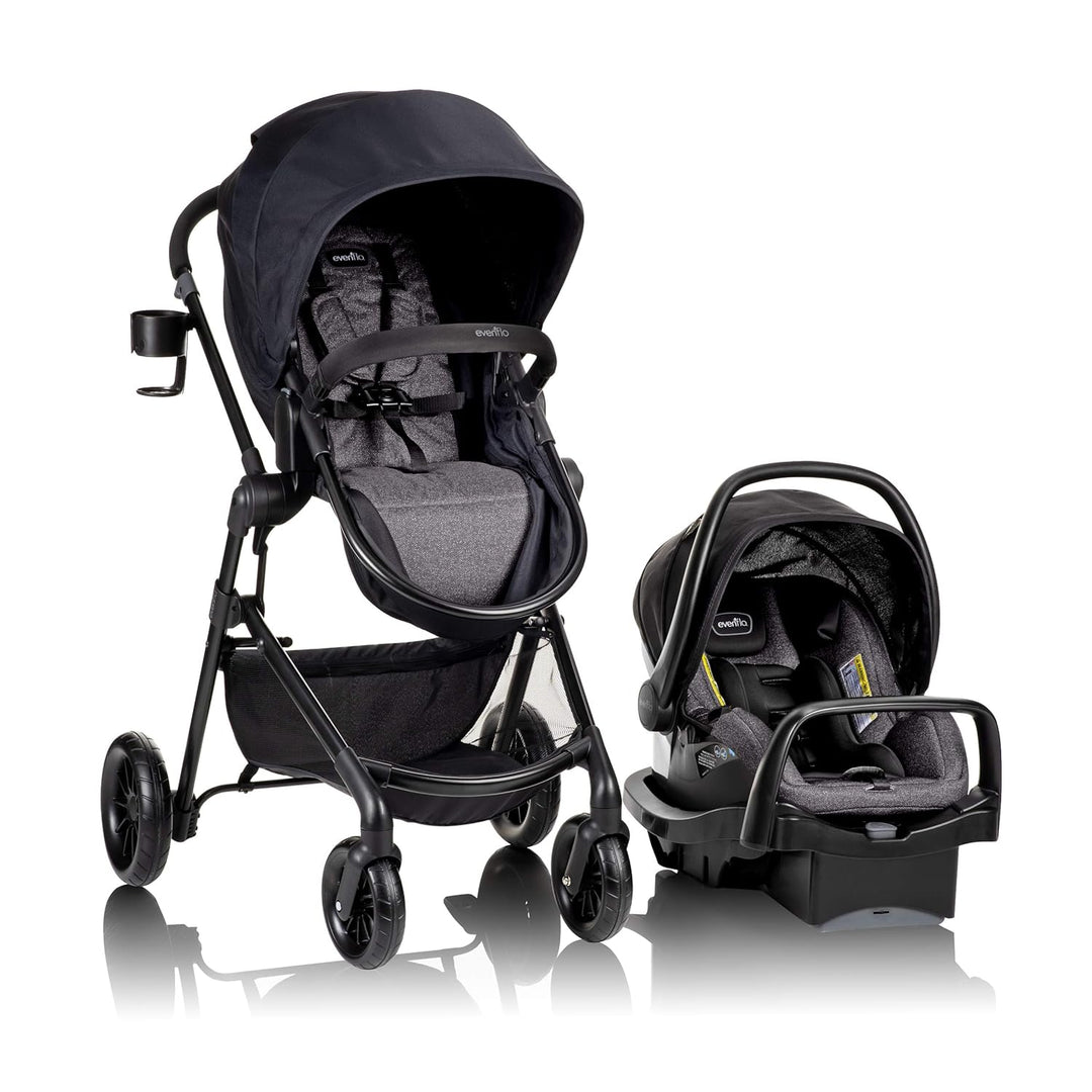 Evenflo Pivot Modular Travel System with SafeMax Car Seat (Casual Gray)
