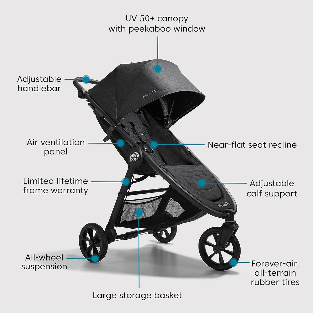 Baby Jogger City Mini GT2 Single Stroller, Opulent Black