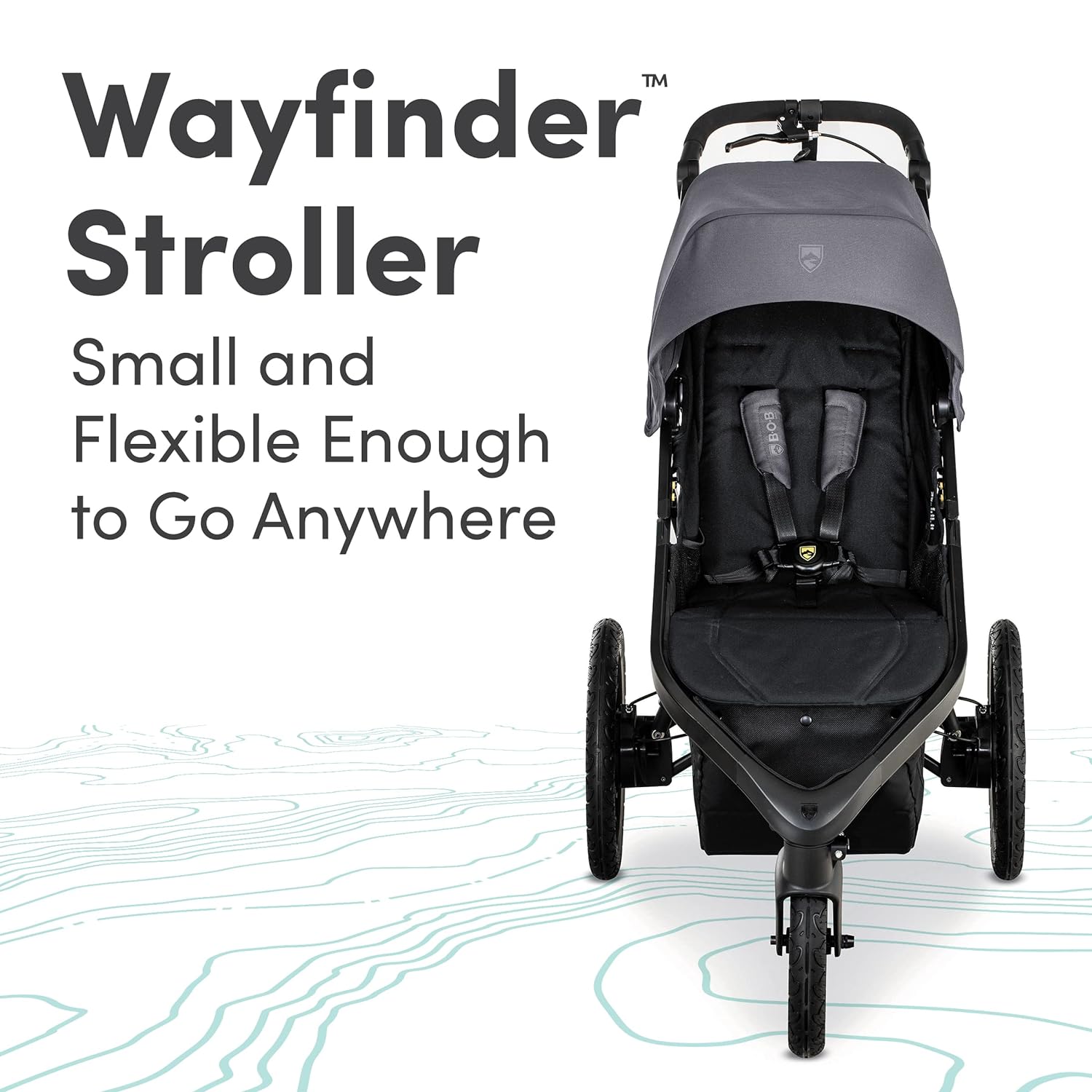BOB Wayfinder Jogging Stroller - Storm