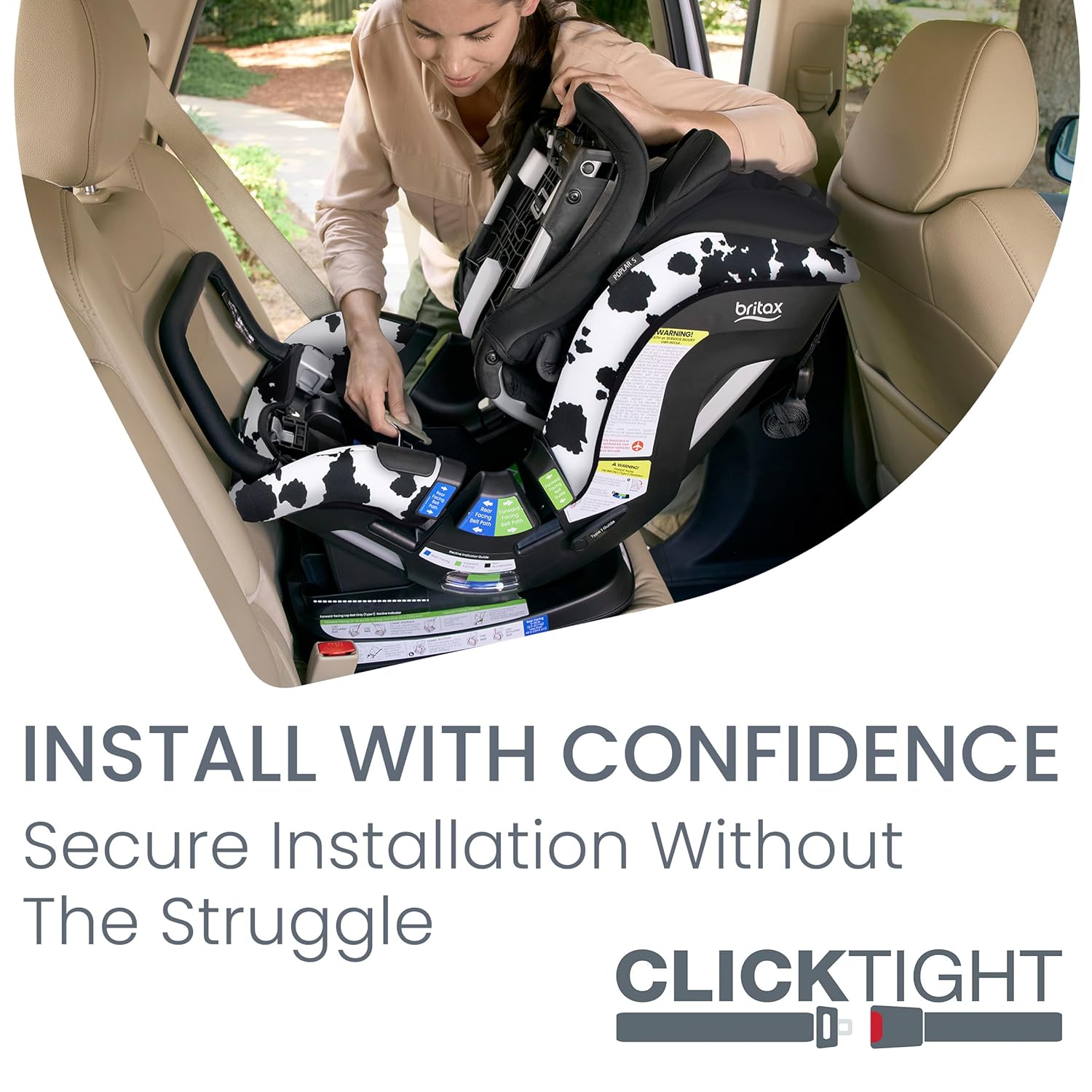 britax car seat cow pattern Britax Poplar S Convertible Car Seat Cowmooflage