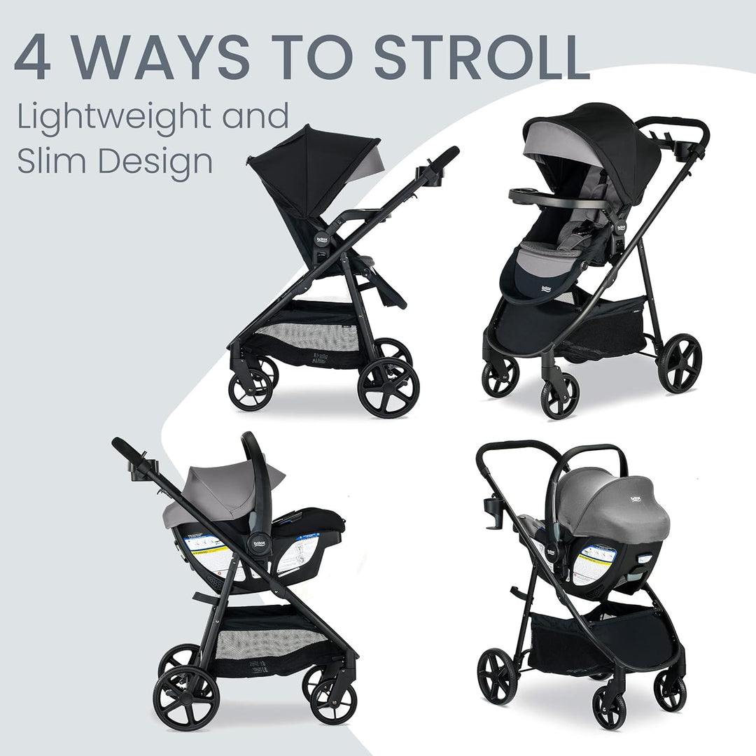 Britax Willow Brook S+ Travel System - Graphite Onyx