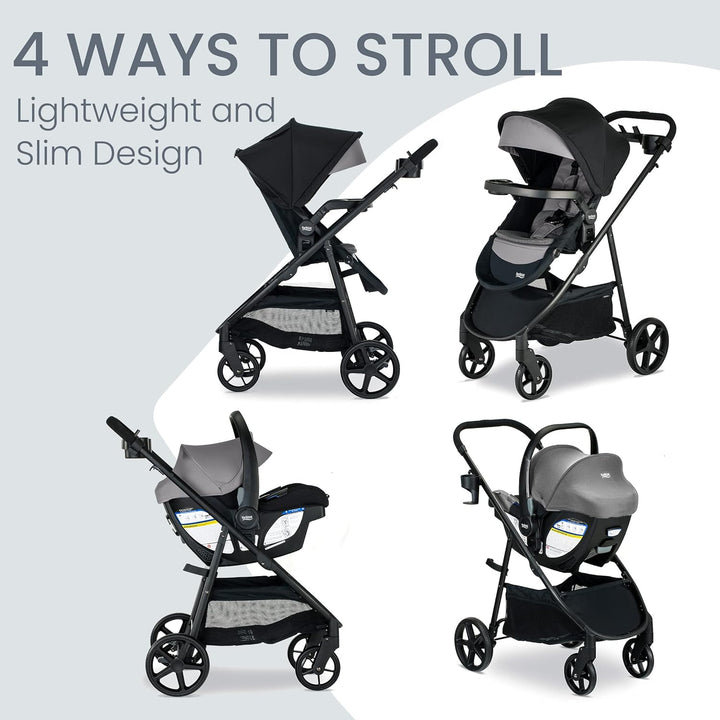 Britax Willow Brook S+ Travel System - Graphite Onyx