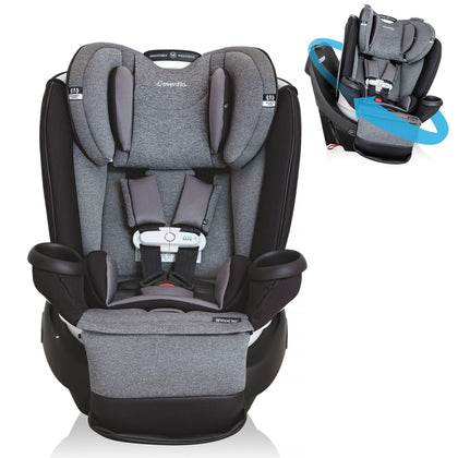 Evenflo GOLD SensorSafe Revolve360 Extend Rotational All-In-One Convertible Car Seat - Moonstone Gray