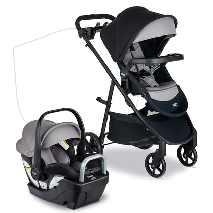 Britax Willow Brook S+ Travel System with Alpine Anti-Rebound Base - Graphite Onyx