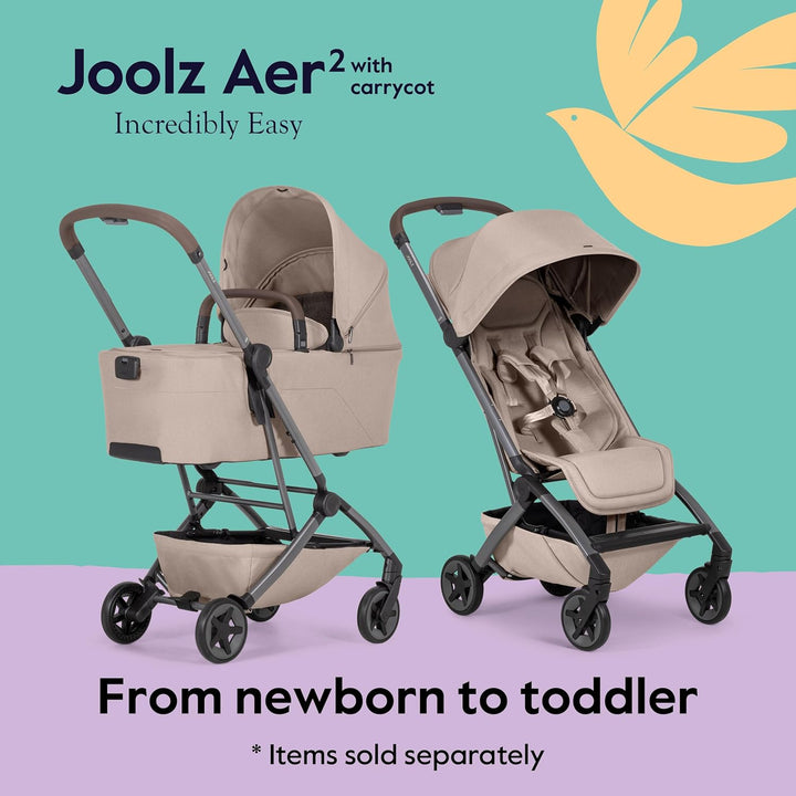 Joolz Aer2 Foldable Cot - Sandy Taupe