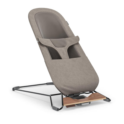 UPPAbaby Mira 2-in-1 Bouncer and Seat - Wells (Dark Taupe Melange / Black Frame / Walnut Wood)