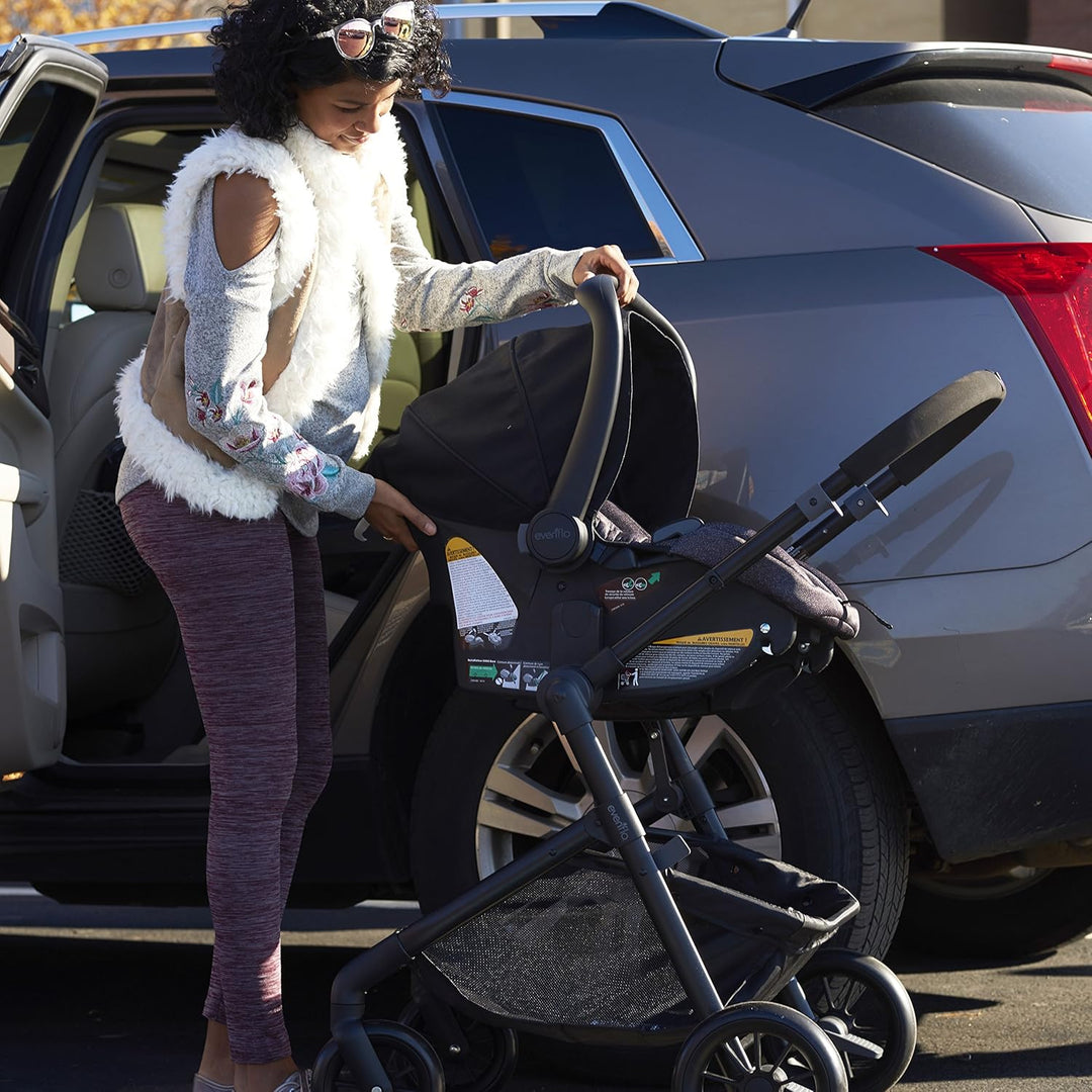 Evenflo Pivot Modular Travel System with SafeMax Car Seat (Casual Gray)