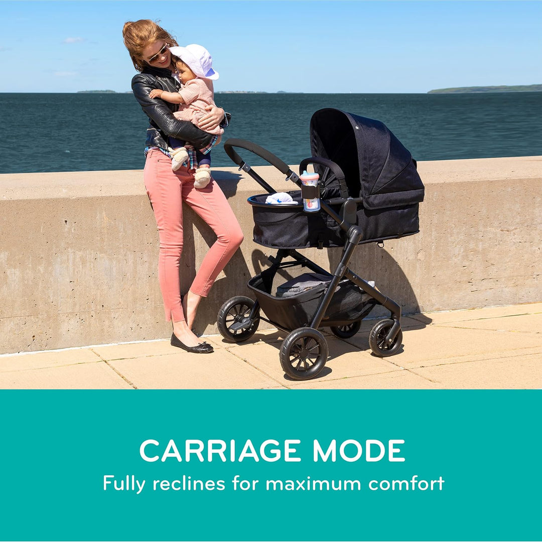 Evenflo Pivot Modular Travel System with SafeMax Car Seat (Casual Gray)