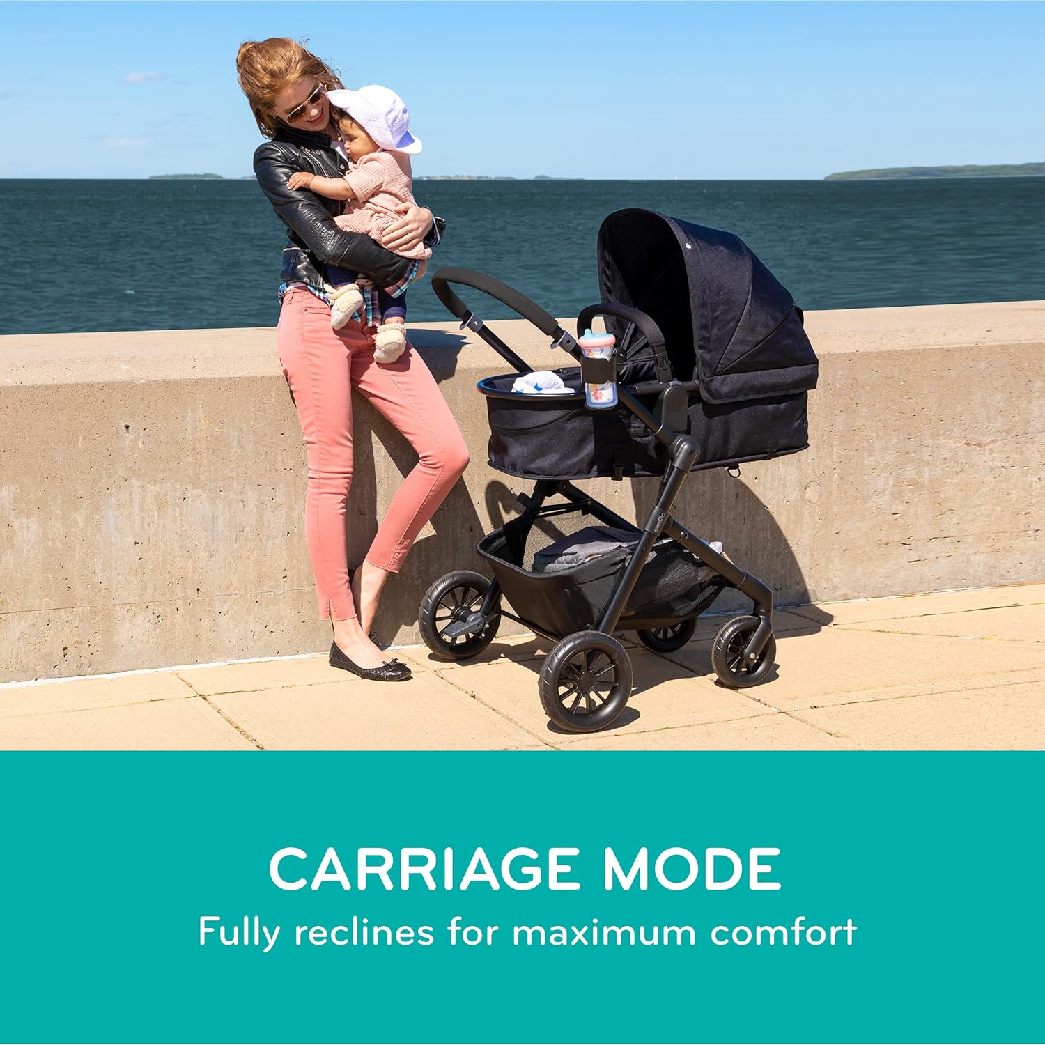 evenflo lux24 stroller Evenflo Pivot Modular Travel System with SafeMax Infant Car Seat
