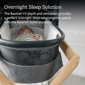 UPPAbaby Bassinet V3 - Declan (Oat Melange/Silver Frame)