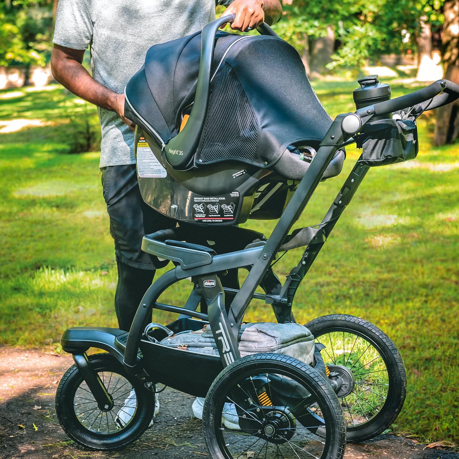 chicco green and grey stroller TRE Jogging Stroller