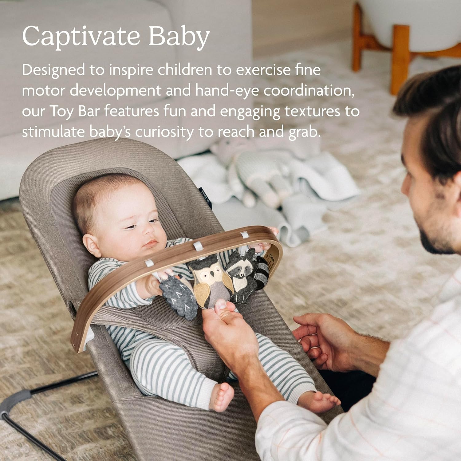 uppababy mira toy bar UPPAbaby Mira Bouncer - Toy Bar