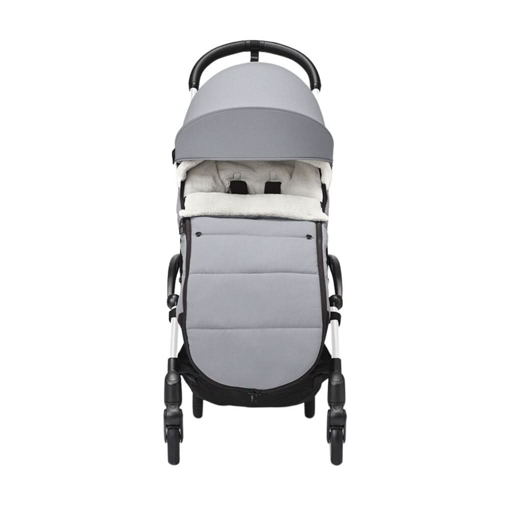 BABYZEN YOYO Footmuff in Grey - installed front view