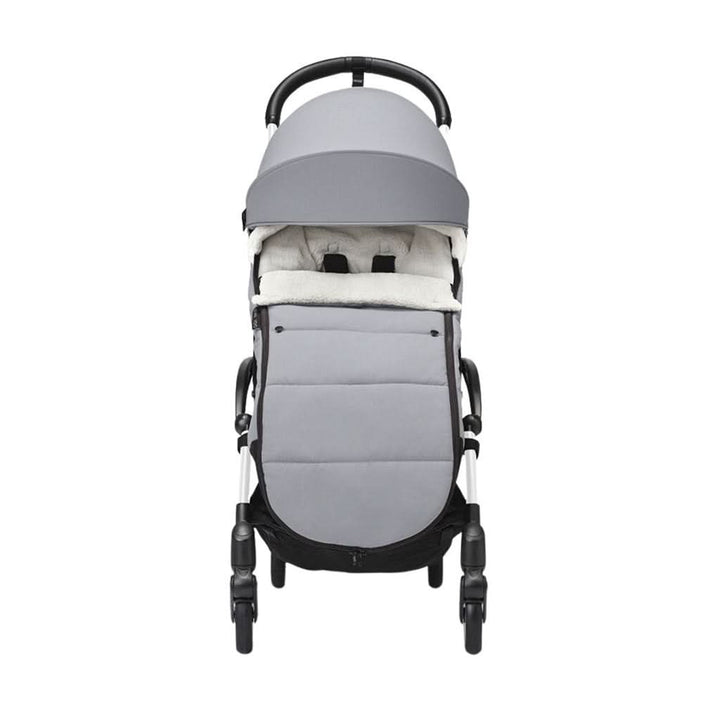 BABYZEN YOYO Footmuff in Grey - installed front view
