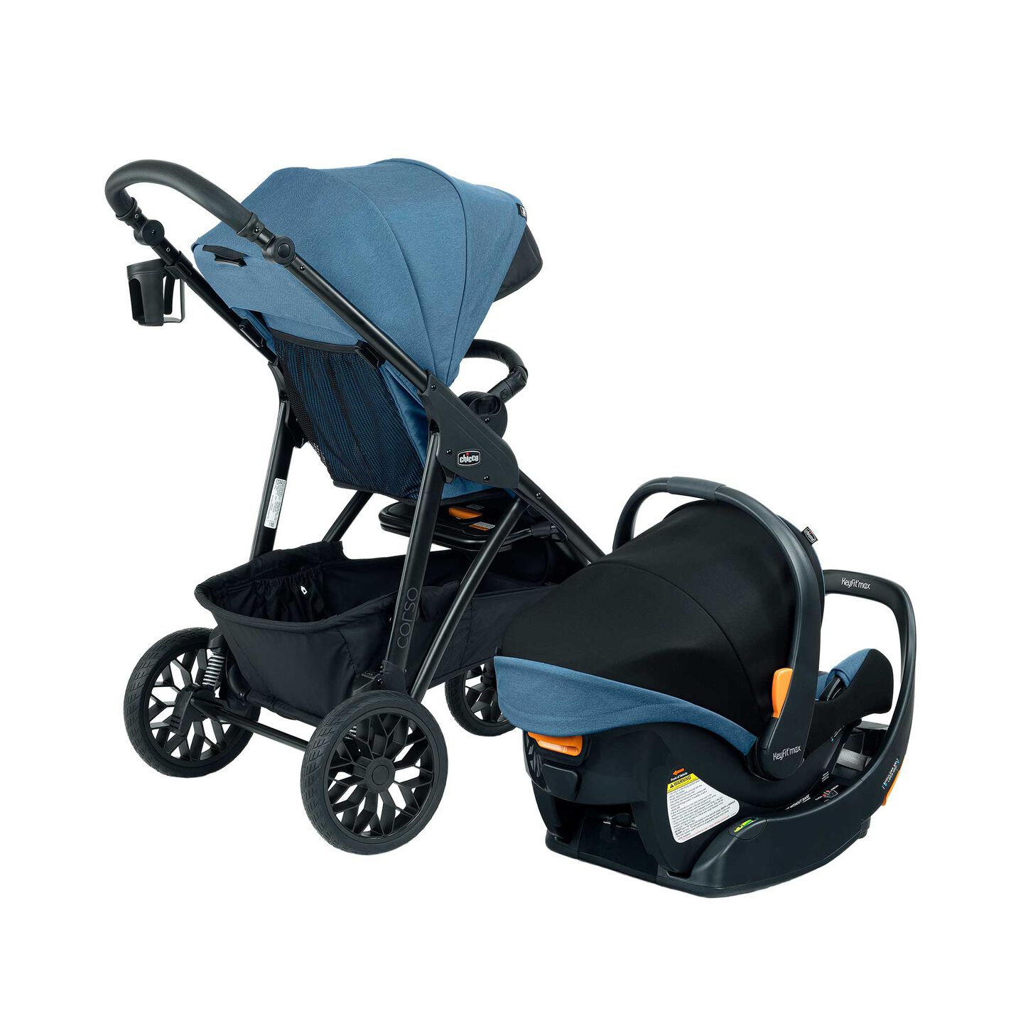 chicco stroller navy blue Chicco Corso LE ClearTex Modular Travel System