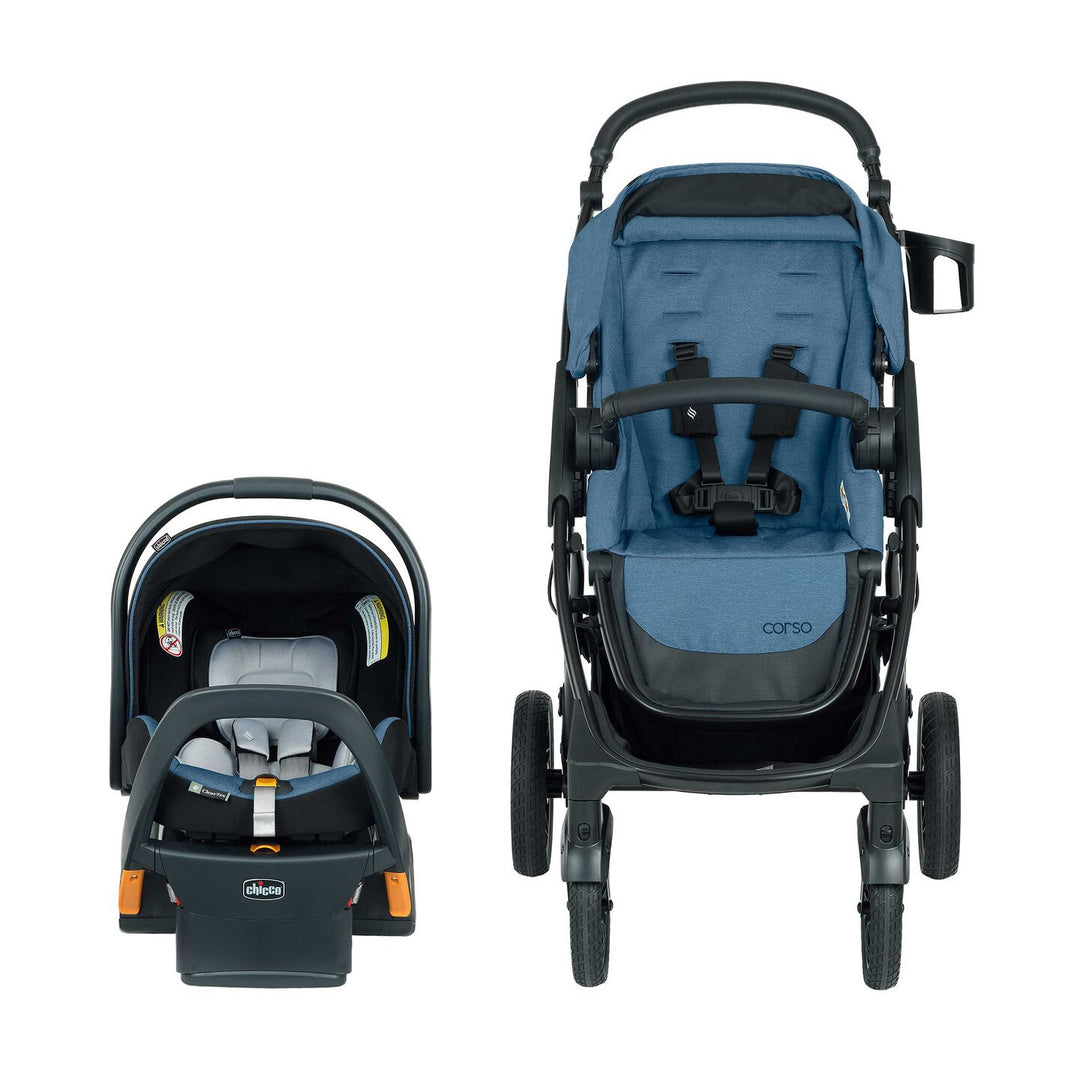 Chicco Corso LE ClearTex Modular Travel System in Tidal, front view