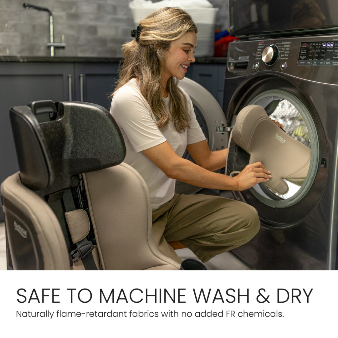 Britax Galaxy360 Slim Rotating Convertible Car Seat - Teak - machine-washable SafeWash cover 