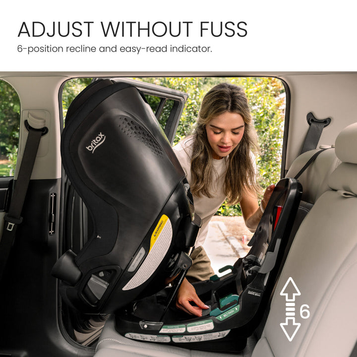 Britax Galaxy360 Slim Rotating Convertible Car Seat - Raven Black - six-position recline adjustment 