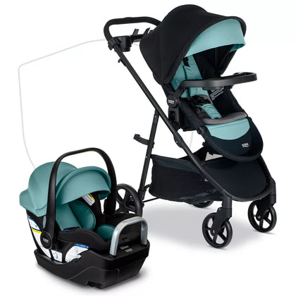Britax Willow Brook S+ Travel System with Alpine Anti-Rebound Base - Jade Onyx