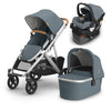 UPPAbaby Vista V3 Stroller + Bassinet + Mesa V3 Bundle - Callum (Stone Blue / Silver Frame / Sand Leather)