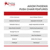 Adaptive Star Axiom Phoenix Push Chair Stroller, Red