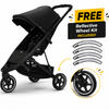 Thule Spring Stroller Bundle - Black/Black with FREE Wheel Reflectors