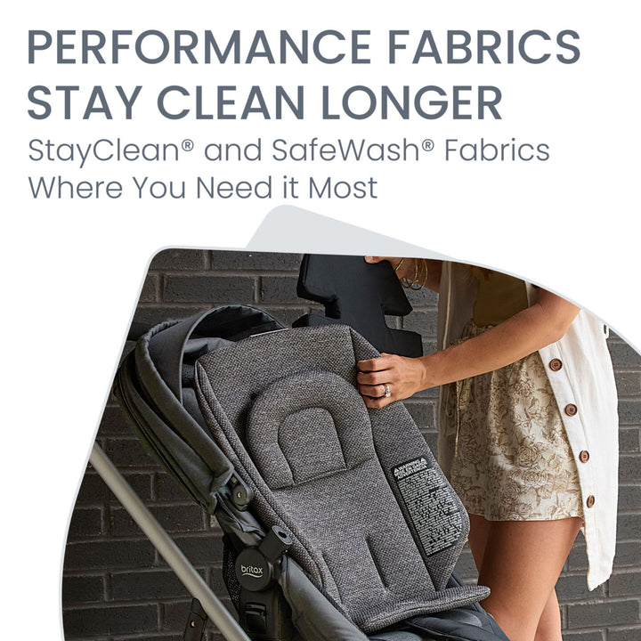 Britax Grove Modular Stroller - Pindot Stone - official product view 7